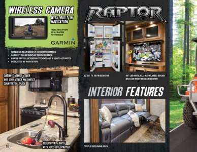 2014 Keystone RV Raptor Brochure page 10