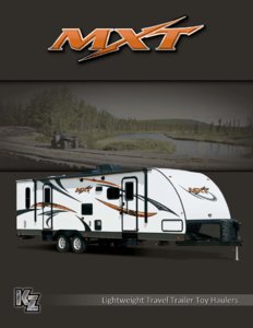 2014 KZ RV MXT Brochure page 1