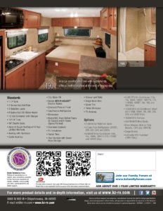 2014 KZ RV Sportsmen Classic Brochure page 4