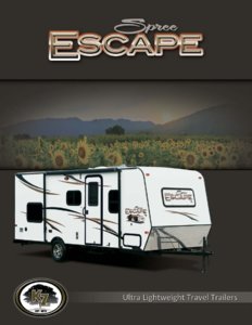 2014 KZ RV Spree Escape Brochure page 1