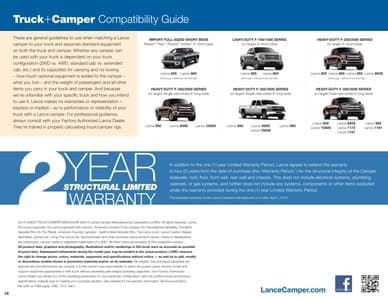 2014 Lance Truck Campers Brochure page 12