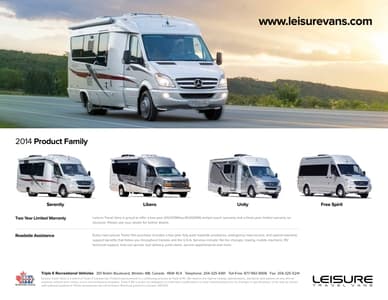 2014 Leisure Travel Vans Serenity Libero Brochure page 5