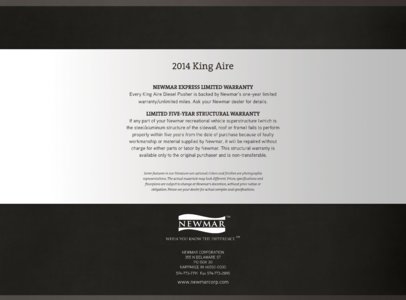 2014 Newmar King Aire Brochure page 24