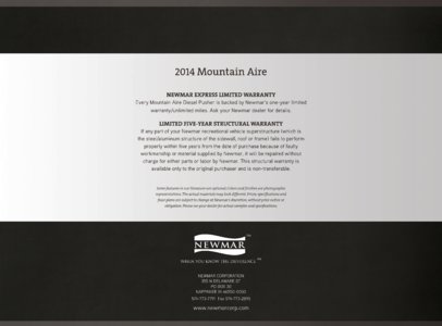 2014 Newmar Mountain Aire Brochure page 24