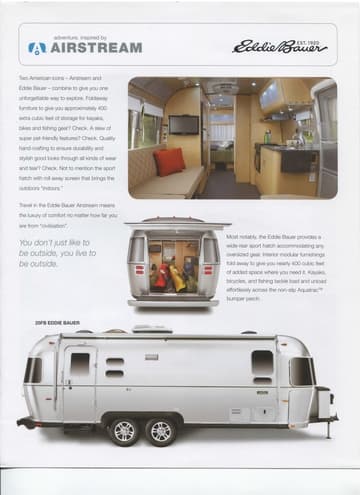 2015 Airstream Eddie Bauer Travel Trailer Brochure