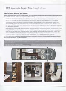 2015 Airstream Interstate Grand Tour Touring Coach Brochure page 2