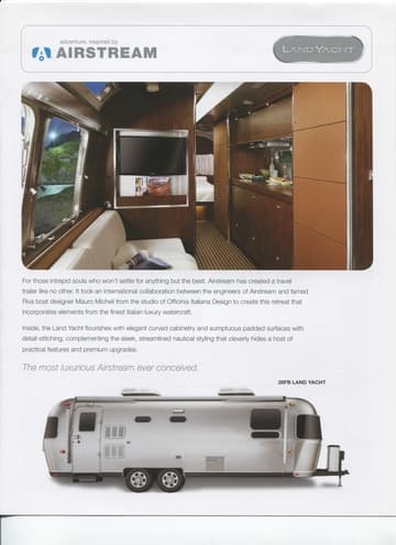2015 Airstream Land Yacht Travel Trailer Brochure