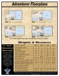 2015 ALP Adventurer Truck Campers Brochure page 2