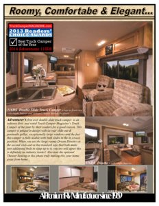 2015 ALP Adventurer Truck Campers Brochure page 7