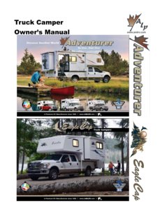 2015 ALP Truck Campers Owner's Manual page 1