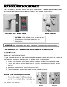 2015 ALP Truck Campers Owner's Manual page 18