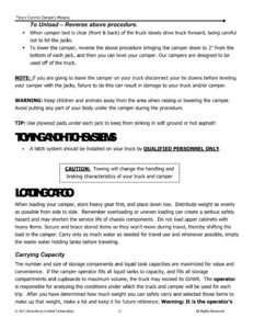 2015 ALP Truck Campers Owner's Manual page 21