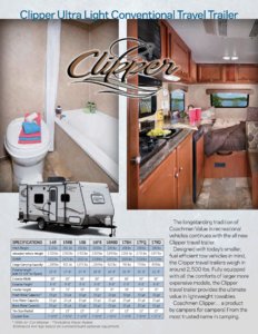 2015 Coachmen Clipper Travel Trailer Brochure page 2