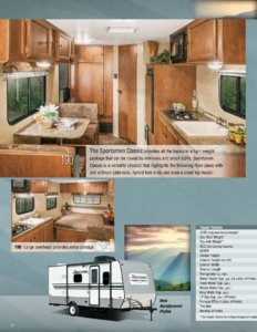 2015 KZ RV Sportsmen Classic Brochure page 2