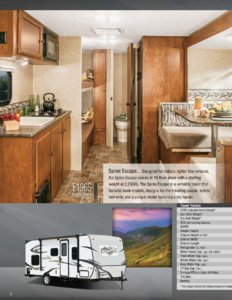 2015 KZ RV Spree Escape Brochure page 2