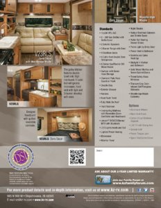 2015 KZ RV Vision Brochure page 4