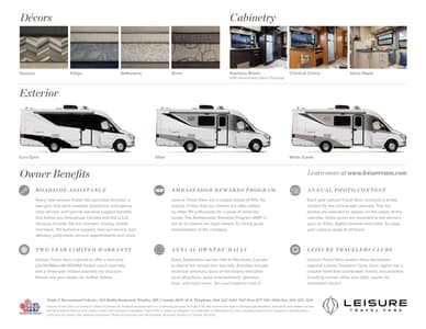 2015 Leisure Travel Vans Unity Brochure page 12