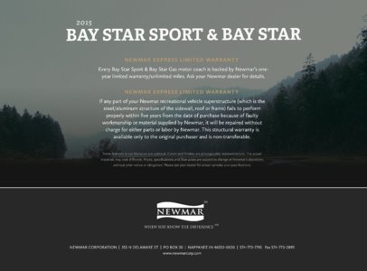 2015 Newmar Bay Star Brochure page 36