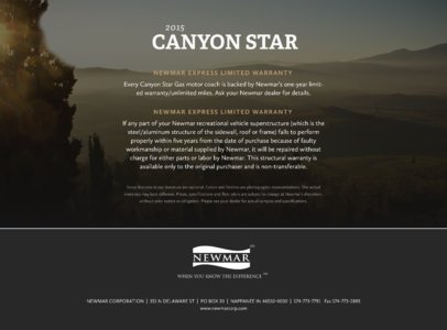 2015 Newmar Canyon Star Brochure page 32