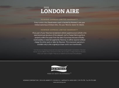 2015 Newmar London Aire Brochure page 28