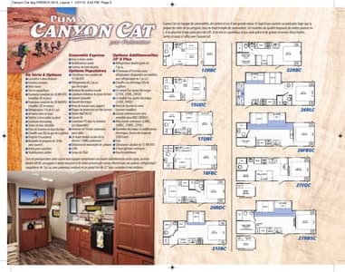 2015 Palomino Canyoncat French Brochure page 2