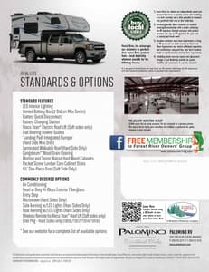 2015 Palomino Real-Lite Truck Campers Brochure page 12