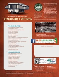 2015 Palomino Tent Campers Brochure page 8