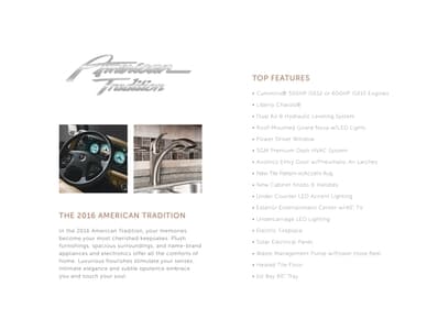 2016 American Coach American Tradition Brochure page 3