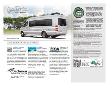 2016 Coachmen Galleria Brochure page 8