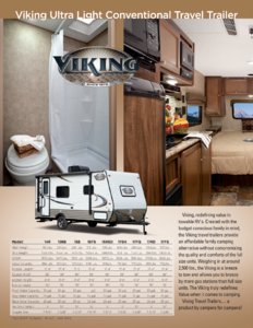 coachmen viking trailer travel brochure