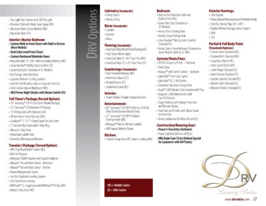 2016 DRV Luxury Suites Mobile Elite Suites Brochure page 27