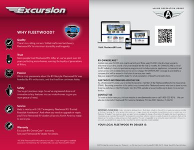 2016 Fleetwood Excursion Brochure page 8