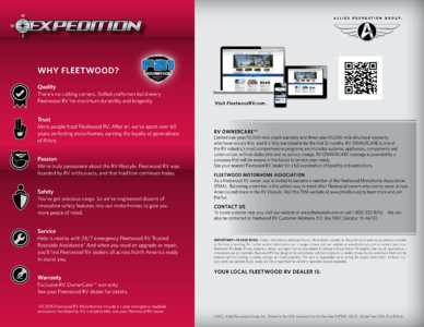 2016 Fleetwood Expedition Brochure page 8