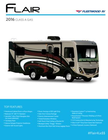 2016 Fleetwood Flair Brochure