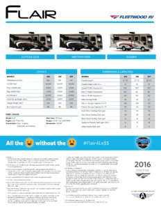 2016 Fleetwood Flair Brochure page 4