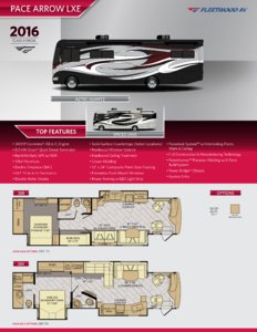 2016 Fleetwood Pace Arrow Lxe Brochure page 1