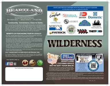 2016 Heartland Wilderness West Coast Brochure page 8