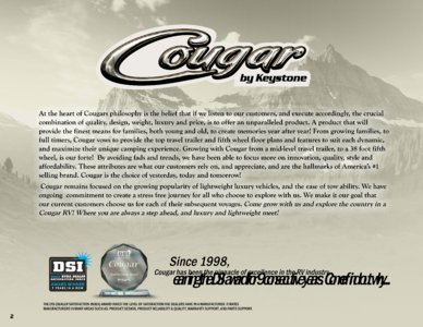 2016 Keystone Rv Cougar Eastern Edition Brochure page 2
