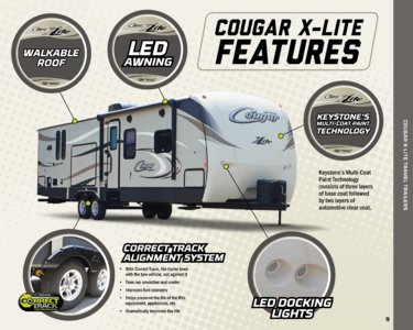 2016 Keystone RV Cougar X Lite Brochure page 9