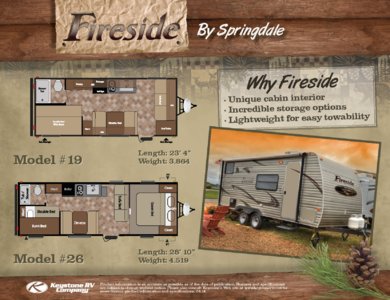 2016 Keystone RV Fireside Brochure page 1