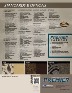 2016 Keystone RV Premier Brochure page 12