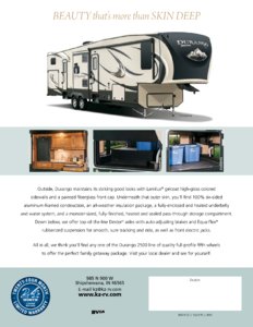 2016 KZ RV Durango 2500 Brochure page 8