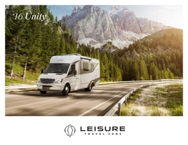 2016 Leisure Travel Vans Unity Brochure page 1