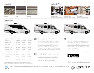2016 Leisure Travel Vans Unity Brochure page 12