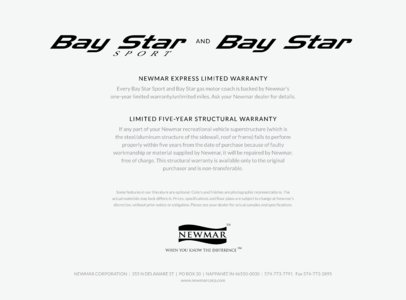 2016 Newmar Bay Star Brochure page 36