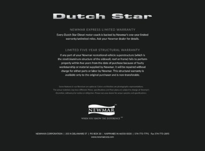 2016 Newmar Dutch Star Brochure page 30