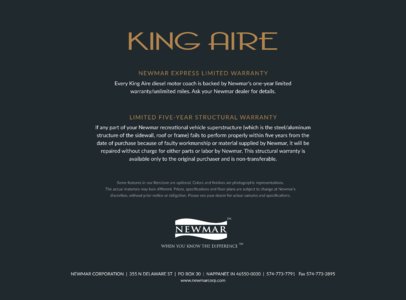 2016 Newmar King Aire Brochure page 28