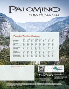 2016 Palomino Camping Trailers Brochure page 2