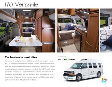 2016 Roadtrek 170 Versatile Brochure page 2
