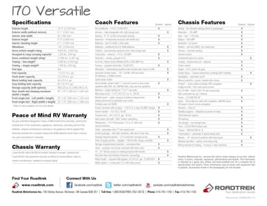 2016 Roadtrek 170 Versatile Brochure page 4